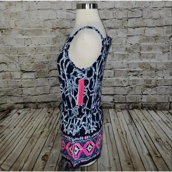 Lilly‎ Pulitzer Adley Lucky Bamboo High Tide Top Size XSmall New with Tags - Picture 2 of 5